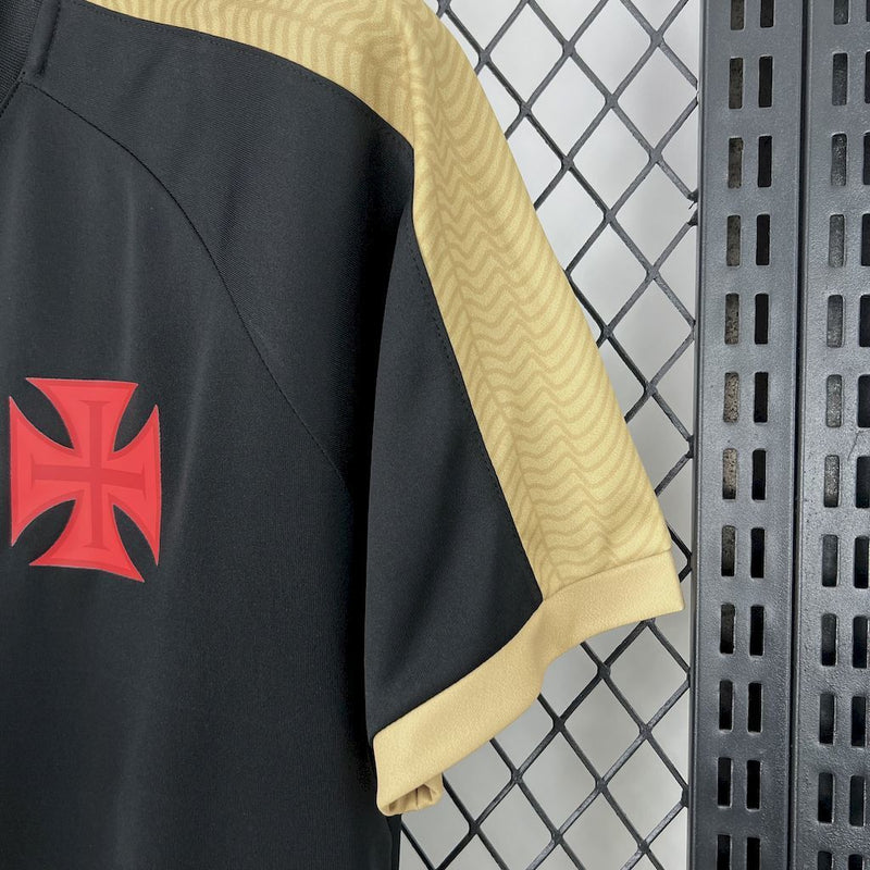 Camisa Vasco da Gama Kappa - Preto e Ouro Versão Pro.