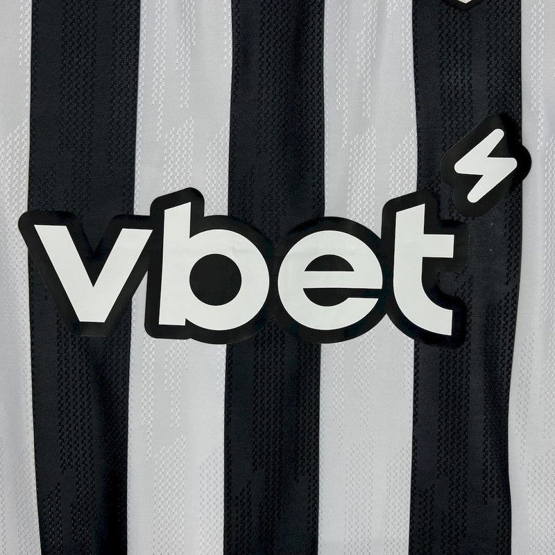 Camisa Botafogo Titular 2025/2026 Home Adidas Original | Gola Polo | Listrada Preto e Branco