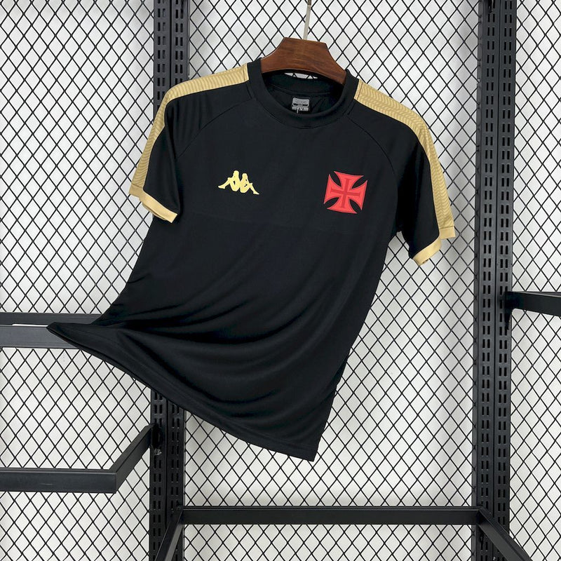 Camisa Vasco da Gama Kappa - Preto e Ouro Versão Pro.