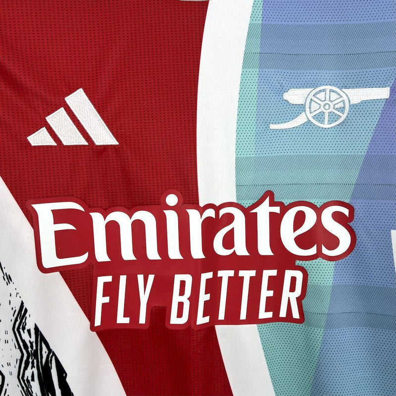 Camisa Arsenal 2024/2025 - Edição Limitada / Pre-Match "Mix & Match". Versão Torcedor Pro Masculina