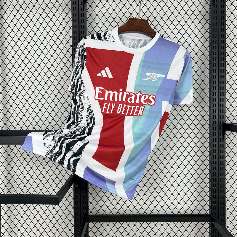 Camisa Arsenal 2024/2025 - Edição Limitada / Pre-Match "Mix & Match". Versão Torcedor Pro Masculina