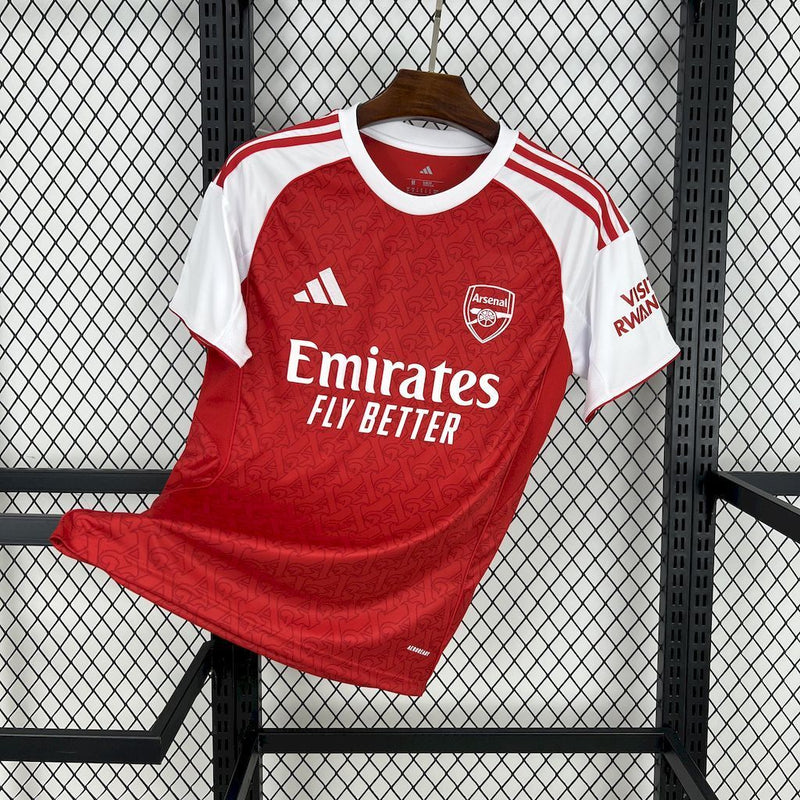 Camisa (Principal) Arsenal 2025/2026 - O Pulso dos Gunners. Versão Torcedor Pro Masculina