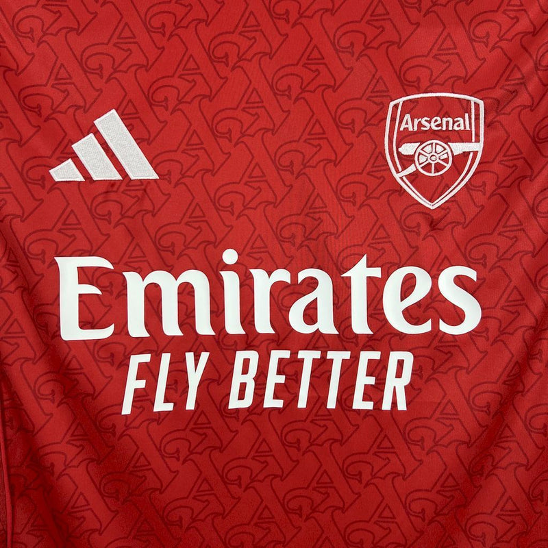 Camisa (Principal) Arsenal 2025/2026 - O Pulso dos Gunners. Versão Torcedor Pro Masculina