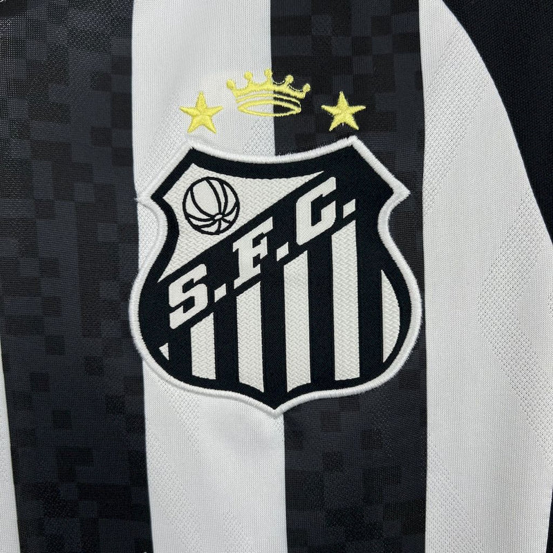 CAMISA DO SANTOS 25/26 PRETO E BRANCO