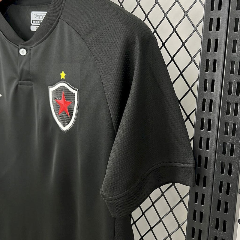 Camisa Botafogo Reserva 2025/2026 Preta Kappa | Tecnologia KOMBAT | Estrela Solitária