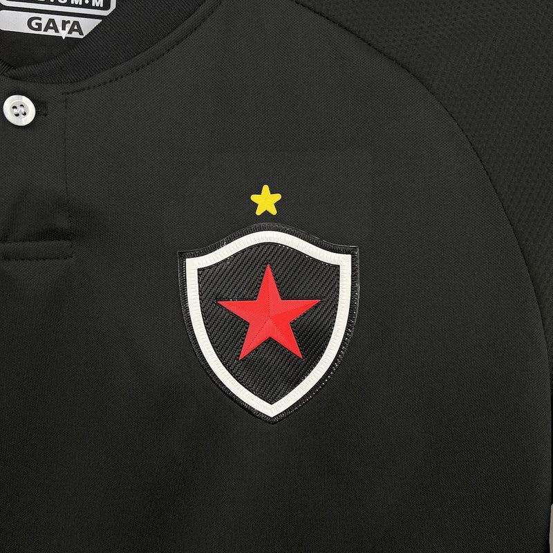 Camisa Botafogo Reserva 2025/2026 Preta Kappa | Tecnologia KOMBAT | Estrela Solitária