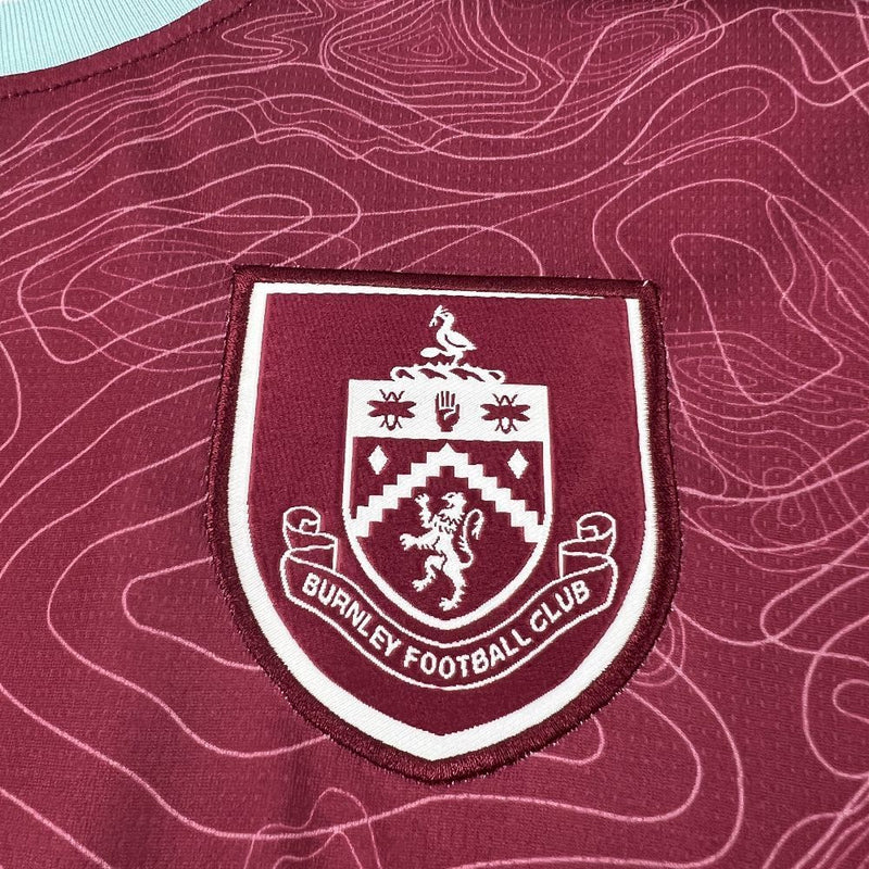 Camisa Home Burnley FC 2025/26 - Grená (Castore) Torcedor Masculina