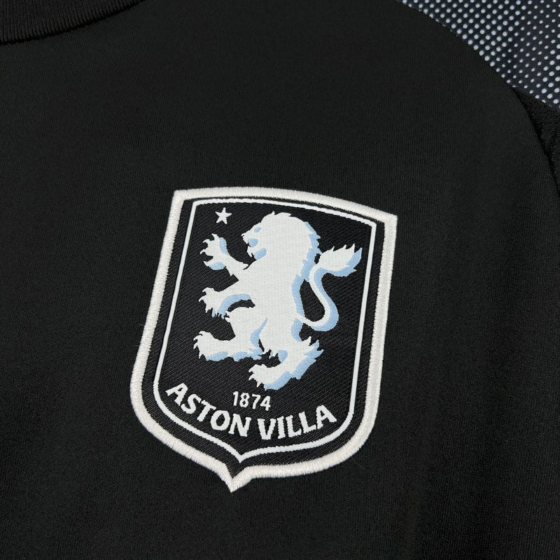 Camisa Aston Villa Away/Third 2024/2025 - Preto Elegante Versão Torcedor Pro Masculina