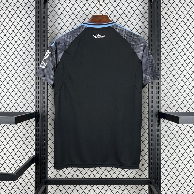 Camisa Aston Villa Away/Third 2024/2025 - Preto Elegante Versão Torcedor Pro Masculina