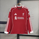 Camisa Liverpool  2025/2026 - Manga Longa Adidas Versão Torcedor Pro Masculino