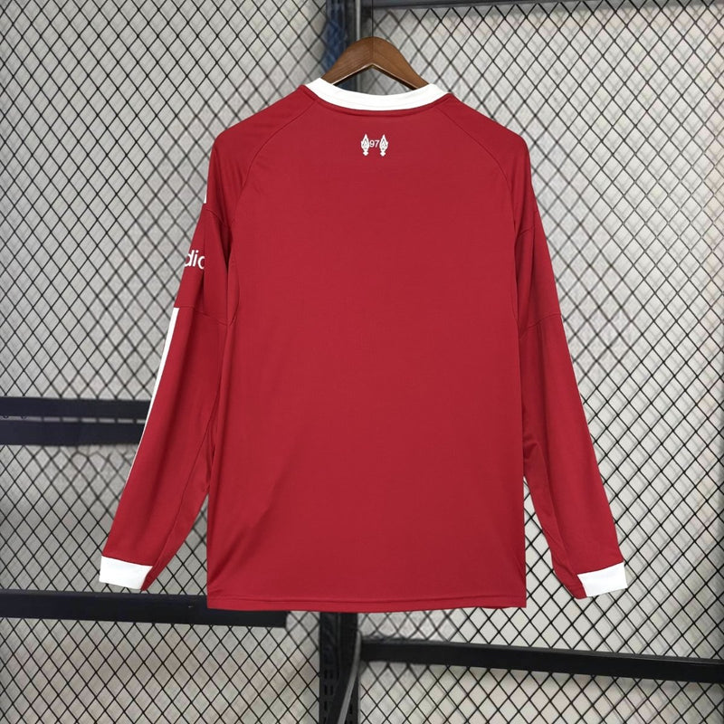Camisa Liverpool  2025/2026 - Manga Longa Adidas Versão Torcedor Pro Masculino