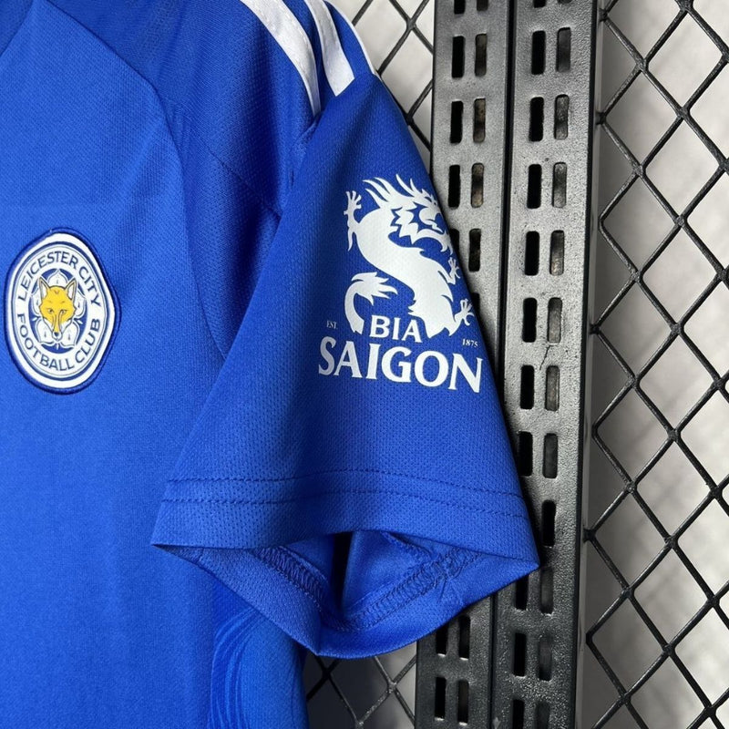 Camisa Oficial Home do Leicester City FC para a temporada 2024/2025, fabricada pela Adida s.