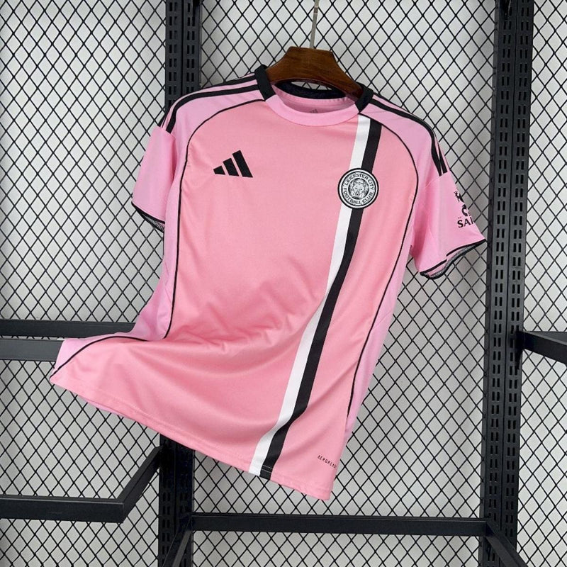 Camisa  Leicester City 2025/2026 Adidas Ousadia em Rosa.