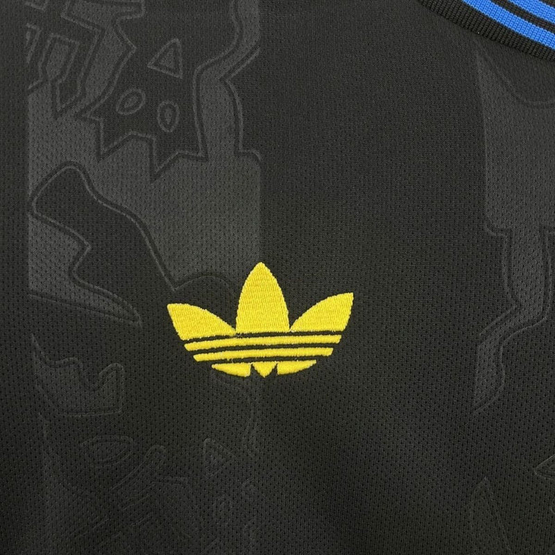 Camisa Away Manchester United 2025/2026 Adidas - Preto & Amarelo