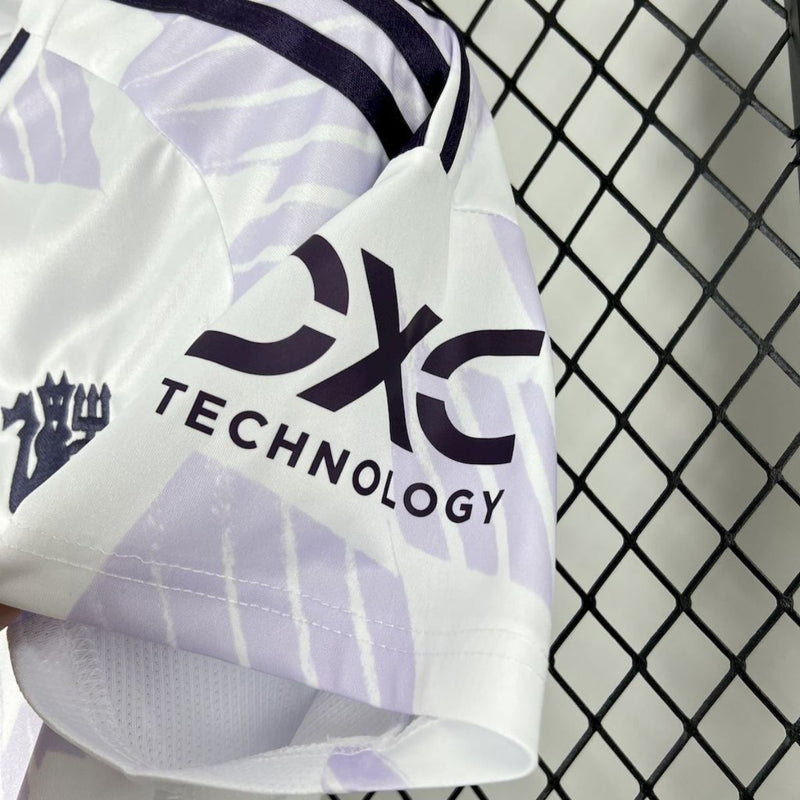 Camisa Third Manchester United 2025/2026 Adidas - Lilás e Branco