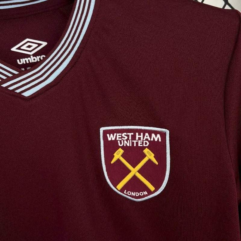 Camisa West Ham Home 25/26 Bordô Umbro | Manto Clássico