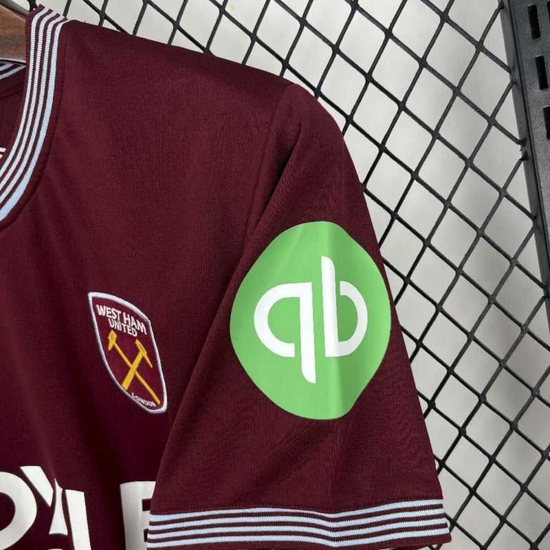 Camisa West Ham Home 25/26 Bordô Umbro | Manto Clássico
