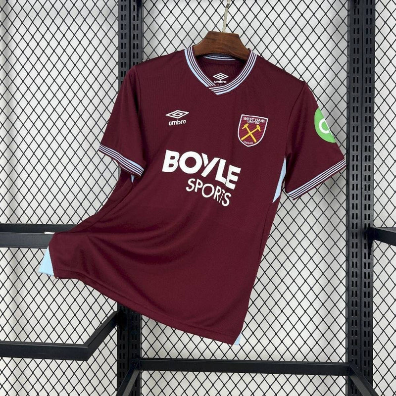 Camisa West Ham Home 25/26 Bordô Umbro | Manto Clássico