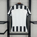 Camisa Botafogo Titular 2025/2026 Home Adidas Original | Gola Polo | Listrada Preto e Branco sem logotipo de patrocínio.