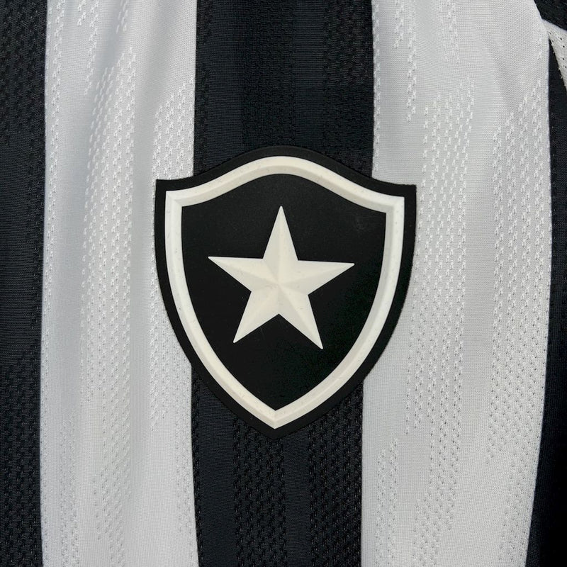 Camisa Botafogo Titular 2025/2026 Home Adidas Original | Gola Polo | Listrada Preto e Branco