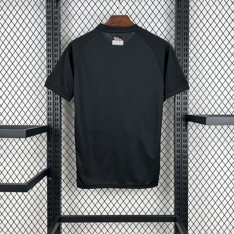 Camisa Botafogo Reserva 2025/2026 Preta Kappa | Tecnologia KOMBAT | Estrela Solitária