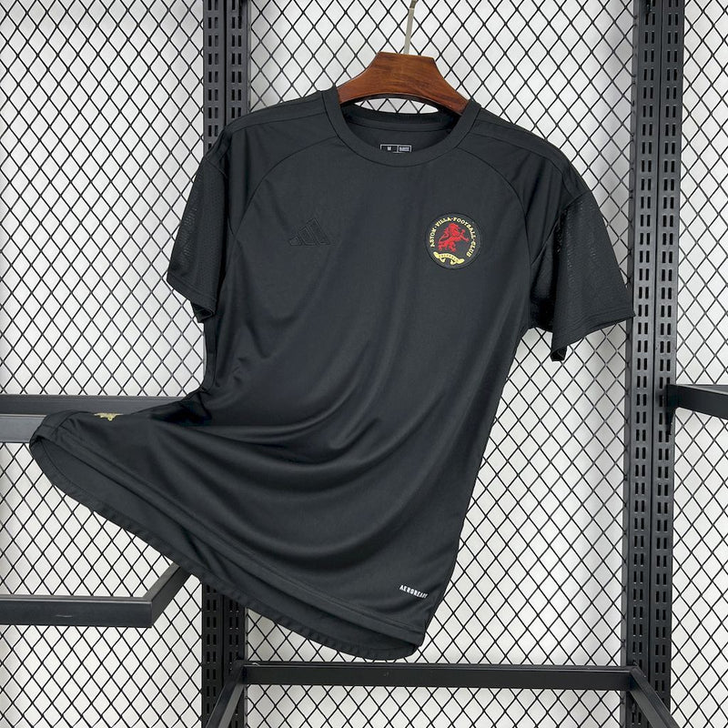 Camisa Aston Villa Black 2025/2026 - Edição Retrô Black Versão Torcedor Pro Masculina