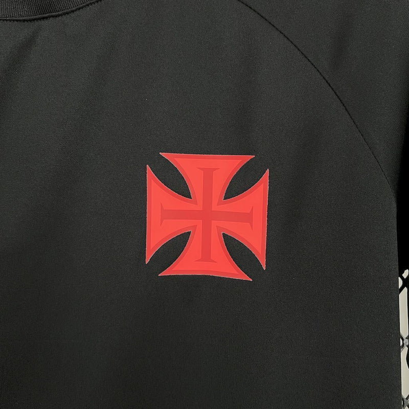 Camisa Vasco da Gama Kappa - Preto e Ouro Versão Pro.