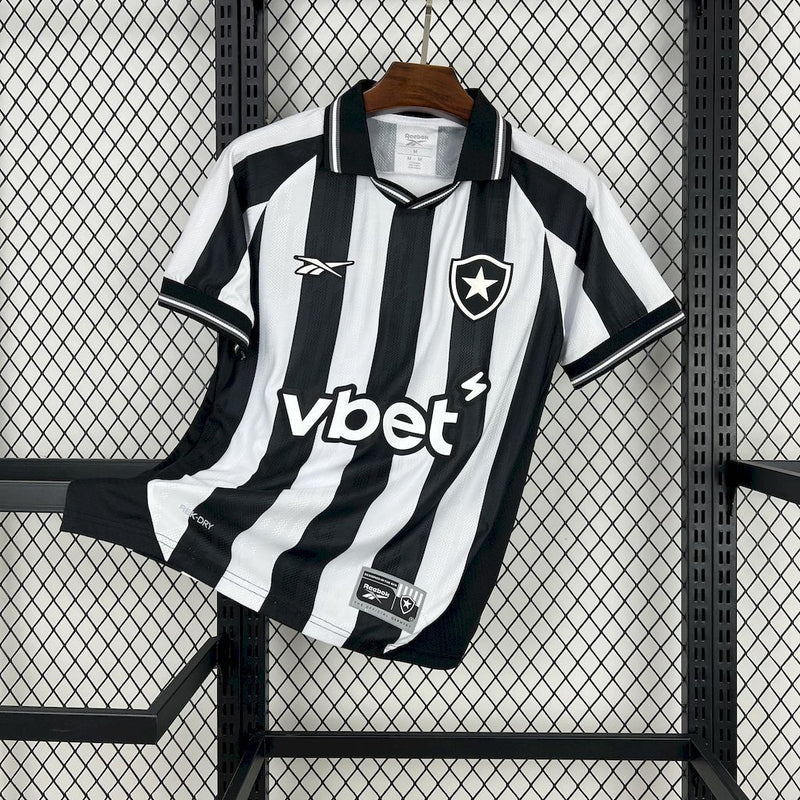 Camisa Botafogo Titular 2025/2026 Home Adidas Original | Gola Polo | Listrada Preto e Branco
